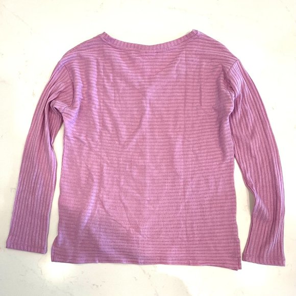 NWT : GAP : Softspun Lightweight Chevron Ribbed Knit Sweater : Lilac : Small - Picture 3 of 5